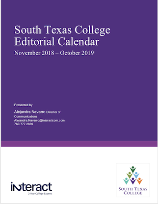 South Texas College Editorial Calendar 2-15-19